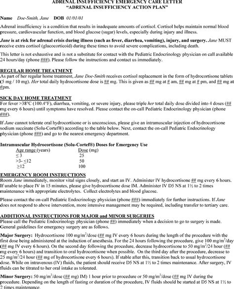 Emergency Management of Adrenal Insufficiency in Children: Advocating for Treatment Options in ...