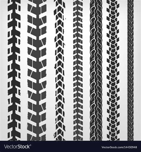 Motorcycle tire tracks Royalty Free Vector Image