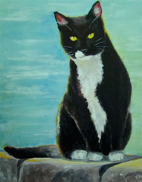 17 Best images about Cat Art Black and White Cats on Pinterest | Watercolors, Cats and Pastel ...