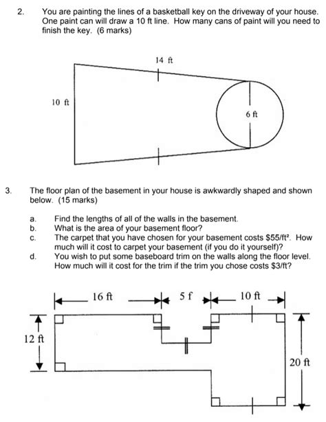 Solved 2. You are painting the lines of a basketball key on | Chegg.com