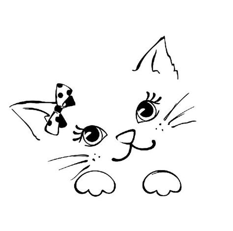 Cute kitty face drawing in 3 simple steps. #cute cat drawing realistic #cute kitty drawing easy ...