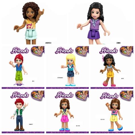 Friends Minifigures Olivia Kate Emma Andrea | 3pcs Individual | Lego Friends Compatible Set ...