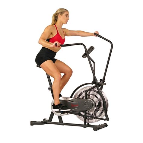 Sunny Health & Fitness Zephyr Air Bike, Fan Exercise Bike with Unlimited Resistance, Adjustable ...