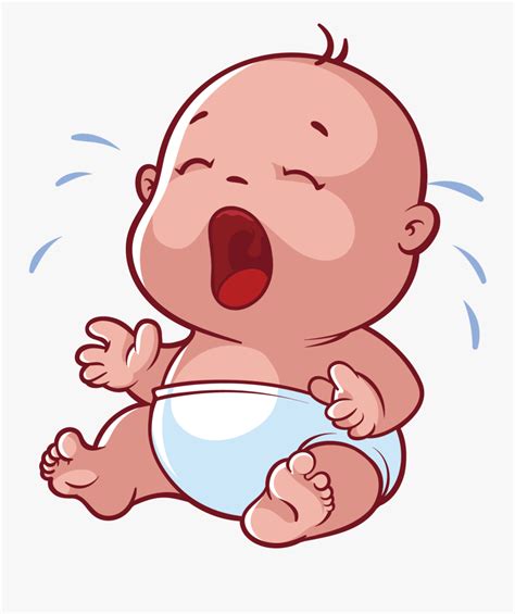 Infant Cartoon Crying - Baby Crying Coloring Page , Free Transparent Clipart - ClipartKey