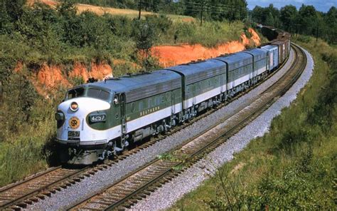 A classic set of Southern Railway F7's have through freight #154 rolling northbound near Austell ...