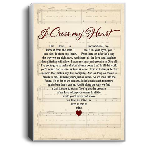 George Strait I Cross My Heart Lyrics Portrait No Framed - Art Posters