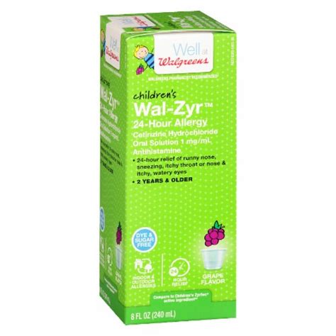 Walgreens Children's Wal-Dryl Grape Flavor Liquid Allergy Medicine, 8 ...