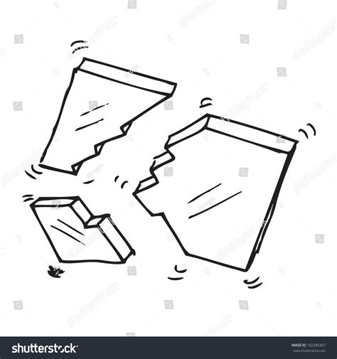 Broken Glass Cartoon Doodle 스톡 벡터(로열티 프리) 102285367 | Shutterstock