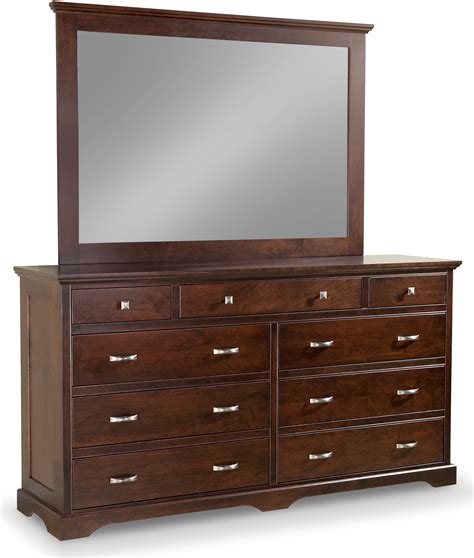 Elegance 9-Drawer Double Dresser with Tall Wide Mirror 35-3559,39-3521 by Daniel's Amish ...