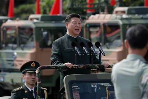 Chinese president Xi Jinping asserts authority over Honk Kong during PLA's biggest ever military ...