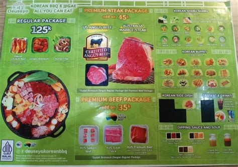 Daftar Harga Menu Deuseyo Korean BBQ 2024 | Foodierate