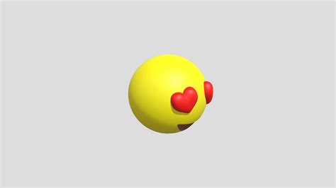 Heart Eyes Emoji - Download Free 3D model by Guilherme Navarro (@guinavarro.al) [d06eb86 ...