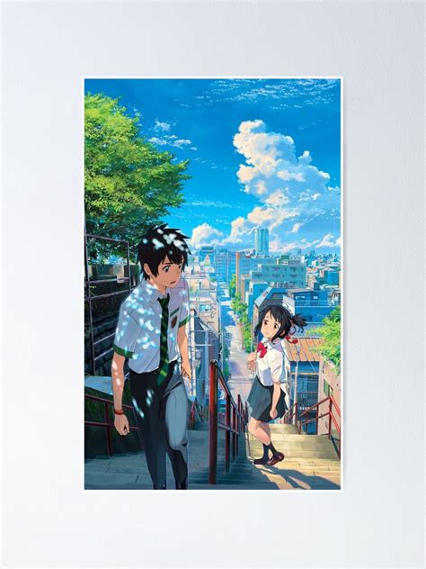 "Your Name Stairs Scene" Poster for Sale by Amitrix | Redbubble