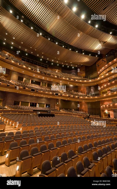 inside the main auditorium the Donald Gordon theatre at the wales millennium centre cardiff bay ...