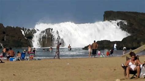 Natural Wave Pool At Punta Puerto Nuevo In Puerto Rico