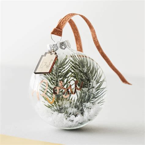 Personalised Snow Christmas Tree Bauble By Sophia Victoria Joy