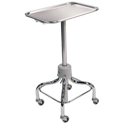 Medical Tray Unit with Chrome Plated Frame SS Tray Pedigo P-65