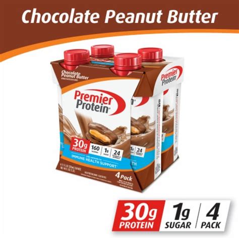 Premier Protein® Chocolate Peanut Butter Protein Shakes, 4 pk / 11 fl ...