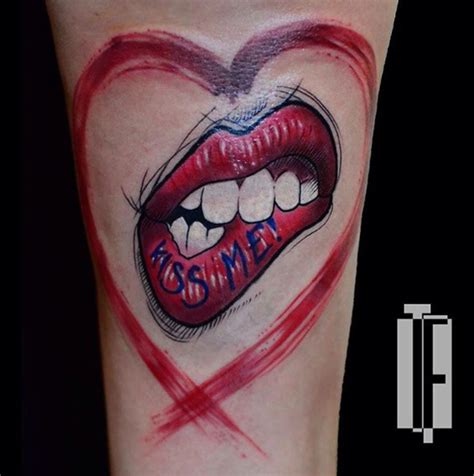 35 Most Impressive Mouth, Lip, and Kiss Tattoos - TattooBlend