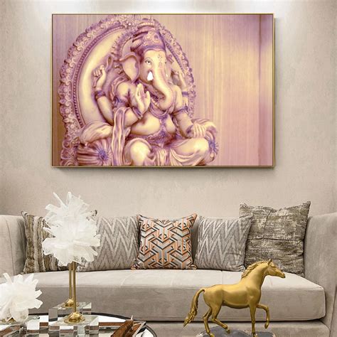 Classical Hindu Gods Wall Art Canvas Prints Ganesha Gods Canvas Paintings On The Wall Hinduism ...