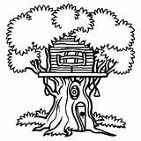 Simple Tree House coloring Page  Download Print Or Color Online For Free sketch template
