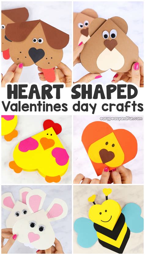 Heart Shaped Animal Craft Templates