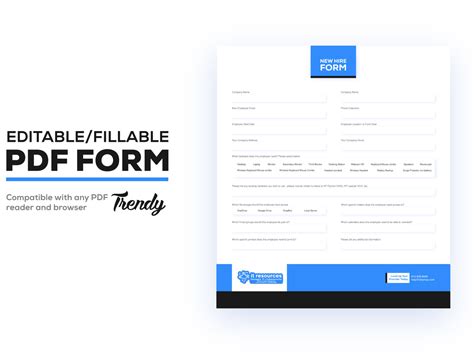 Trendy Editable/Fillable PDF Form Design by Mark Soumen on Dribbble