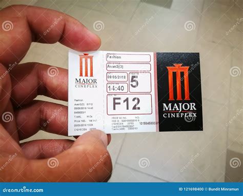 Major Cineplex Movie Ticket on Value at 140 Baht. Editorial Image ...