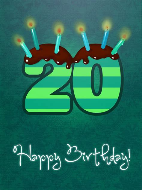 20 Male | 20th birthday wishes, Happy 20th birthday, Birthday wishes cards