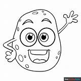 Potato Coloring Page Printable Pages sketch template