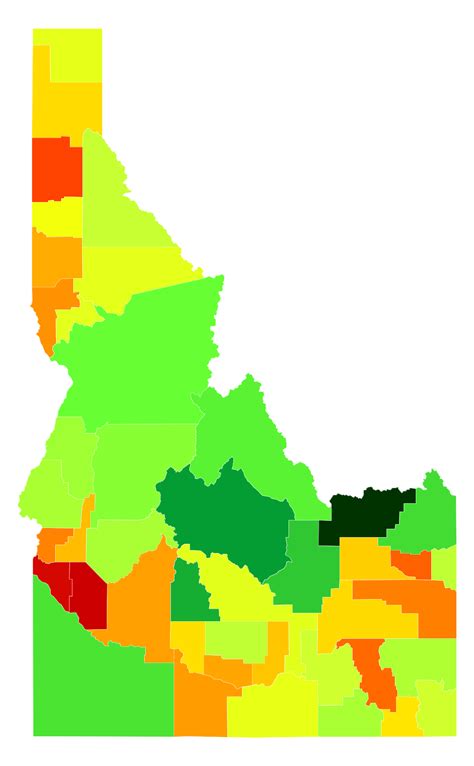 Idaho Population Density Map