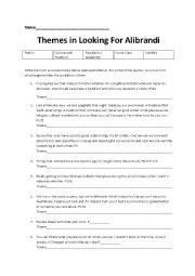 Themes in Looking for Alibrandi - ESL worksheet by elapamor