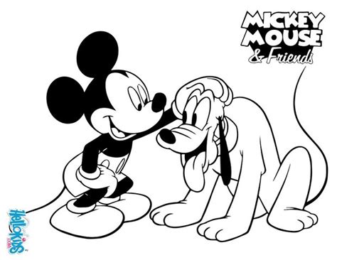 Mickey and pluto coloring pages - Hellokids.com