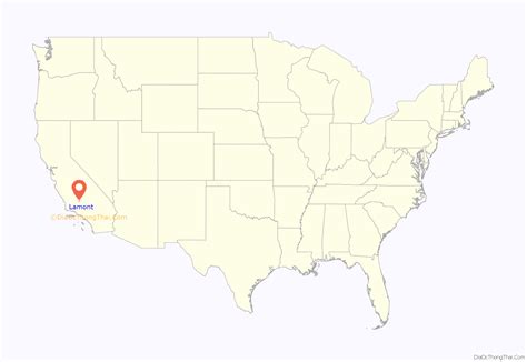 Map of Lamont CDP, California - Thong Thai Real