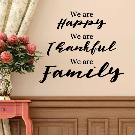 Happy Thankful Family Wall Quotes™ Decal | WallQuotes.com