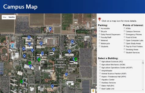 Fresno State Campus Map - Printable Map