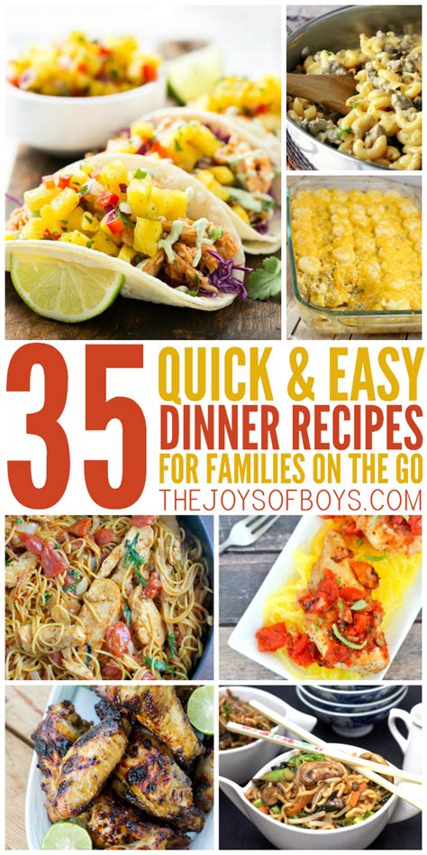 35 Quick and Easy Dinner Recipes for the Family on the Go