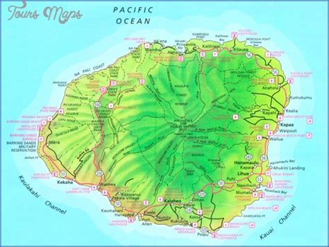 Kauai Hiking Map - ToursMaps.com