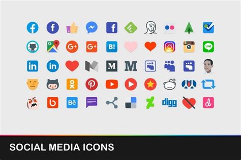 Social Media Icons - PowerPoint Slide Master Templates & Infographics