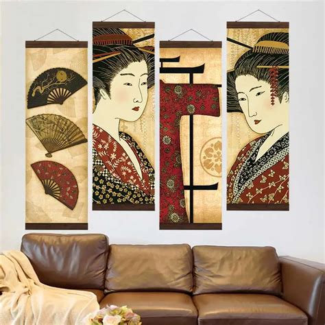 Artryst Japanese Traditional Kimono Geisha Canvas Print Decoration ...