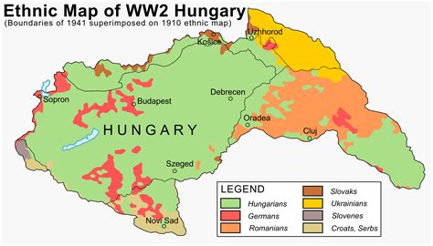 Ethnic map of the Kingdom of Hungary during WW2 : MapPorn