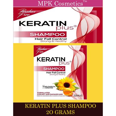 KERATIN plus 1pc Shampoo Hair Fall Control Strong & Healthy 22ml ...