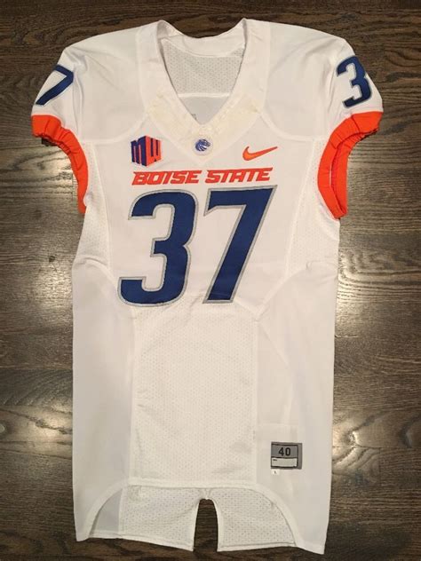 Game Worn Used Boise State Broncos Football Jersey #37 Sz 40 ’15 or ’16 – D1Jerseys