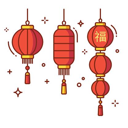 Chinese Lanterns Set Stock Illustration - Download Image Now - iStock