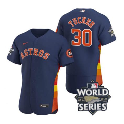 Astros 30 Kyle Tucker White Nike 2022 World Series Flexbase Jersey