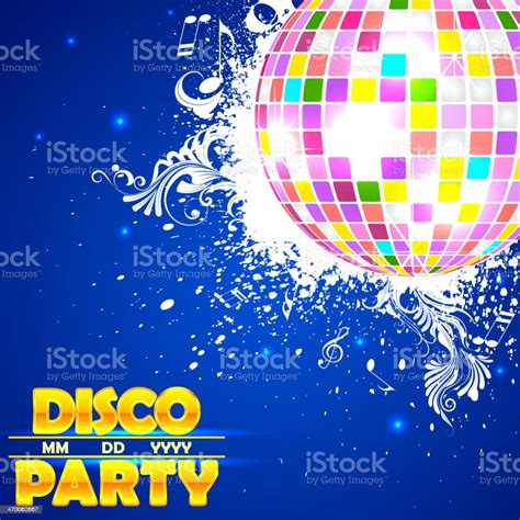 Disco Ball In Musical Background Stock Illustration - Download Image ...