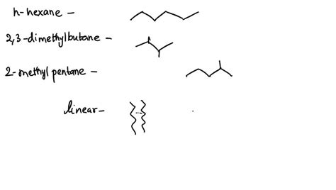 SOLVED: List n-hexane; 2, 3-dimethylbutane; and 2-methylpentane in order of increasing boiling ...