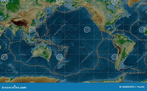 Pacific Plate - Boundaries. Physical Map Stock Illustration ...