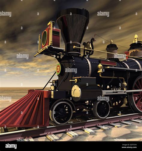 American steam locomotive from the 1850s Stock Photo - Alamy