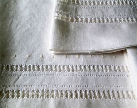 Irish Linen Curtains, Linen Curtain Drawn-thread-work, Pulled Thread Curtains - Etsy